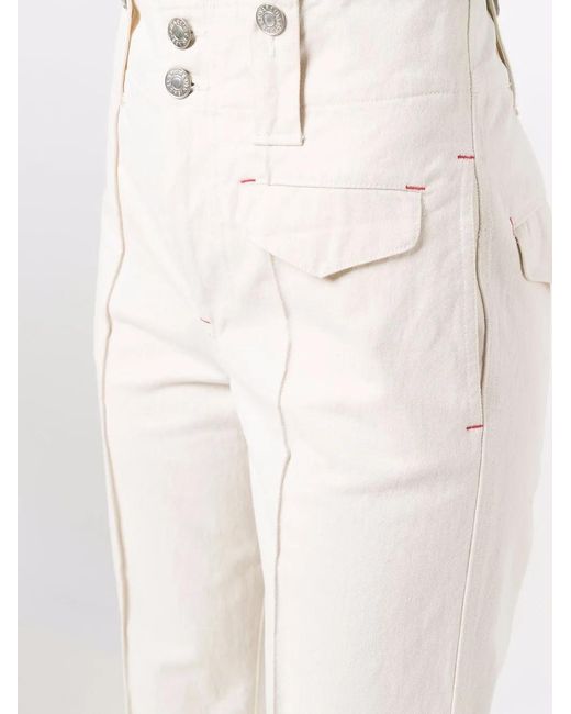 Isabel Marant White Trousers Beige