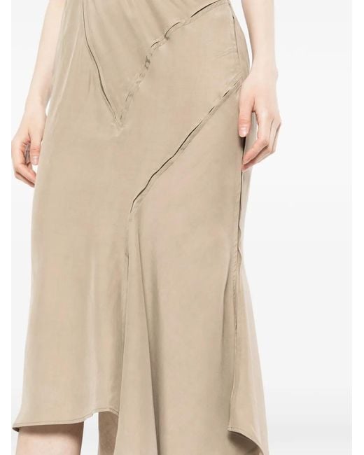 Yehuafan White Draped Dress