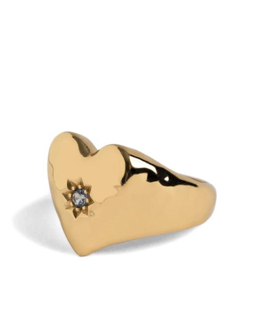 Zadig & Voltaire Metallic Heartbreaker Strass Ring