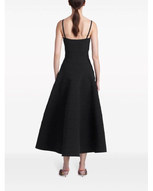Altuzarra Black Connie A-line Panelled Dress