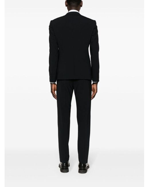 Emporio Armani Black Notched-lapels Single-breasted Suit for men