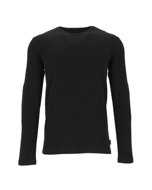 MM6 by Maison Margiela Black Elbow-Patch Ribbed Sweater for men