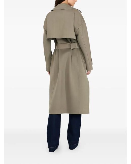 Liu Jo Double-breasted Belted Trench Coat Natural