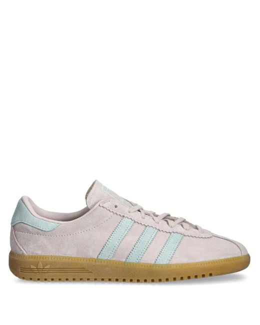 Adidas White Brmd Suede Sneakers