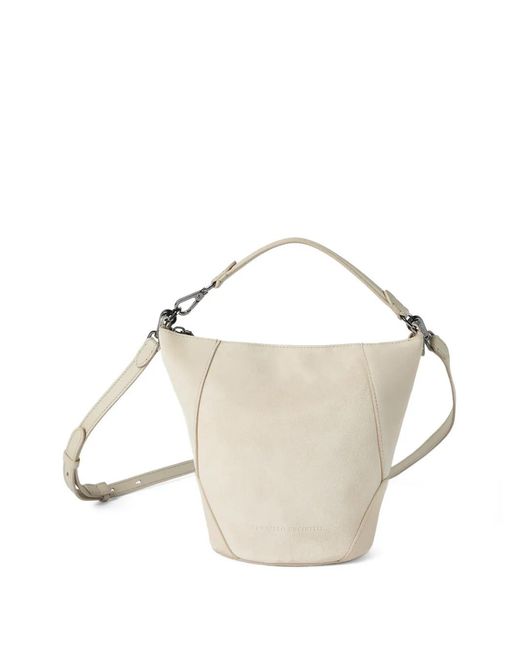 Brunello Cucinelli White Bc Duo Bucket Bag