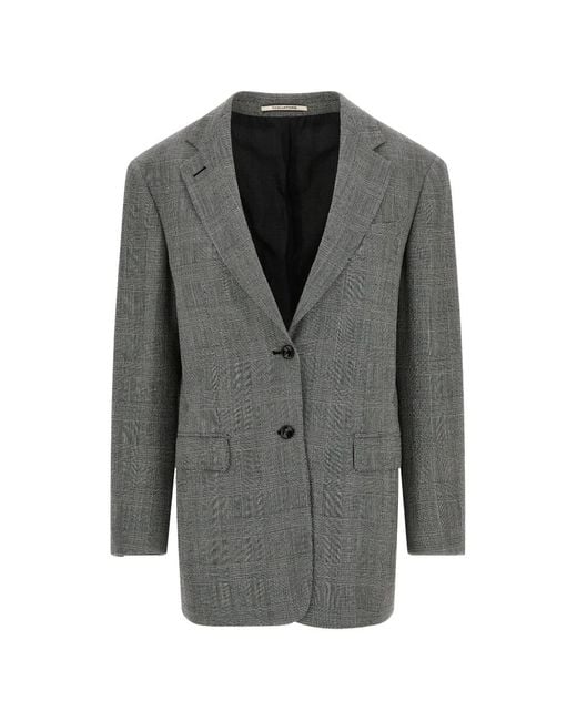 Tagliatore Gray Cecily Prince Of Wales Patterned Single-Breasted Blazer