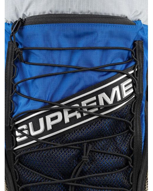 Supreme Blue Logo Colour-Block Backpack