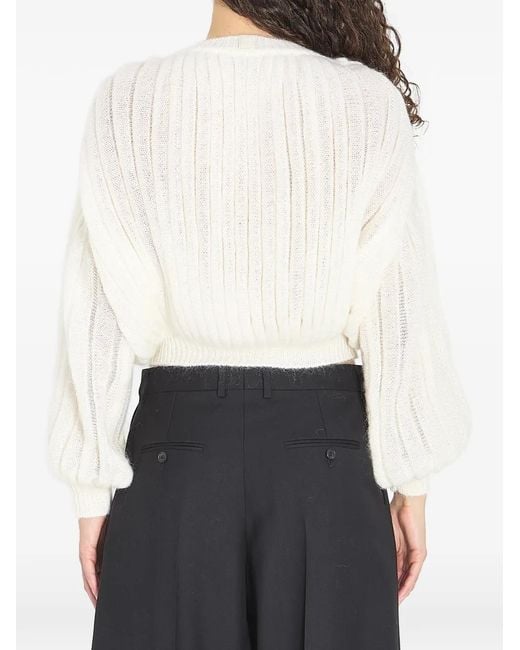 Loewe White Mohair Blend Sweater