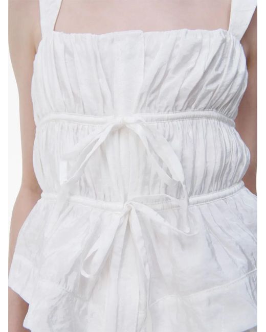 Jonathan Simkhai White Abilene Pintuck Top