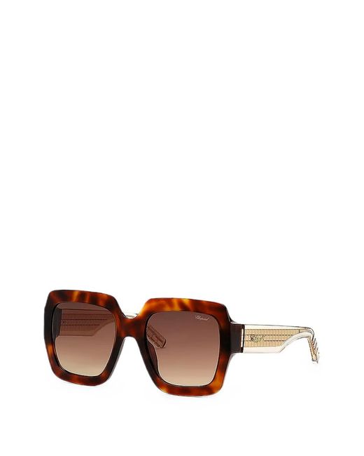 Chopard Brown Square-Frame Sunglasses