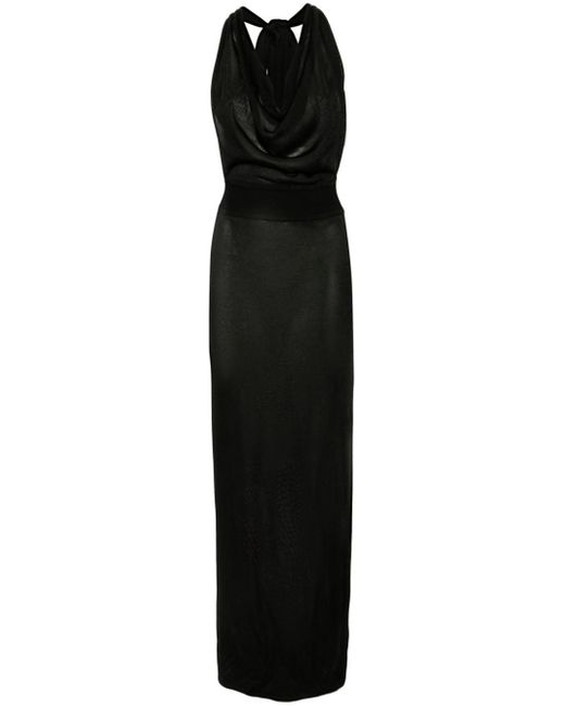 Robe Kalypso à détail drapé Antonino Valenti en coloris Black