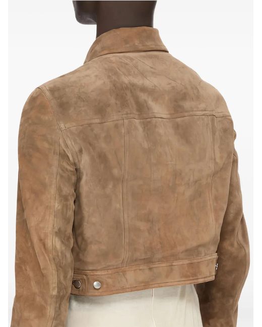 Rick Owens Natural Cropped Worker Jacket for men