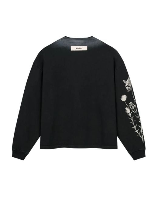 ROUGH フローラル ロングtシャツ Black