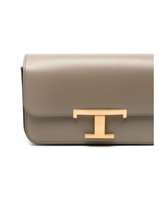 Tod's Gray T Timeless Cross Body Bag