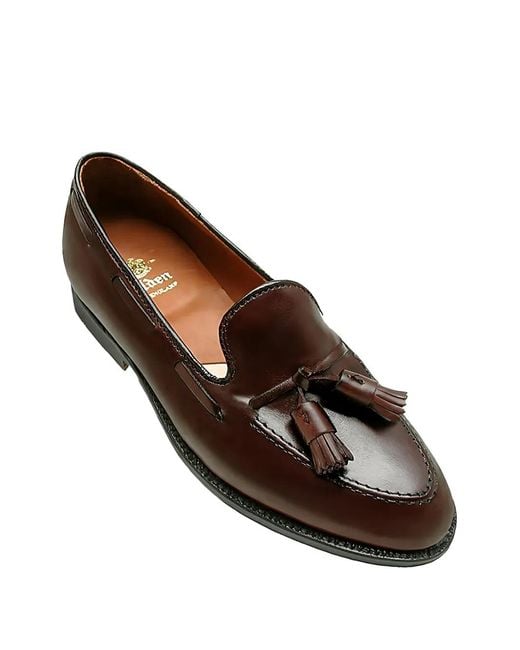 Alden Brown Tassel Leather Loafers for men
