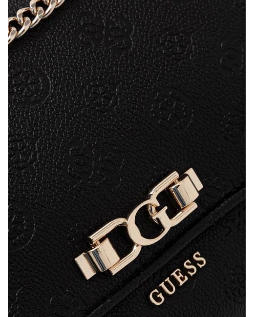 Guess Black Anise Logo-Embossed Shoulder Bag