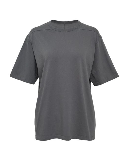 Rick Owens Gray Drop-Shoulder T-Shirt