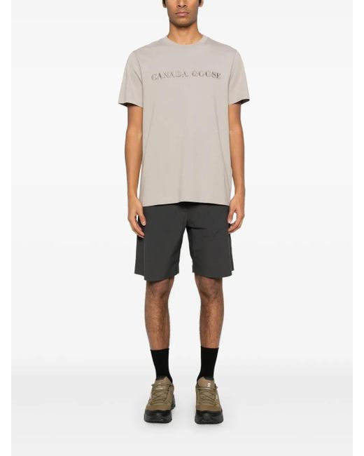 Canada Goose White Emersen T-Shirt Embr Wordmark for men