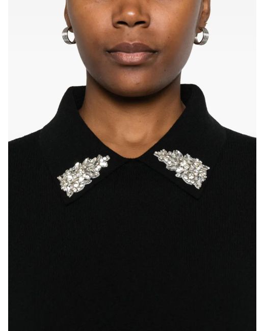 La Petite Robe Di Chiara Boni Sweater Verfraaid Met Kristallen in het Black