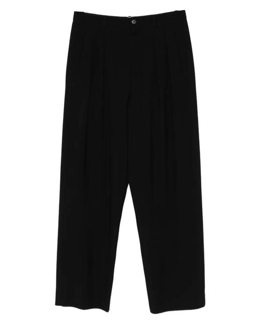 The Row Black Corley Pleated Trousers for men