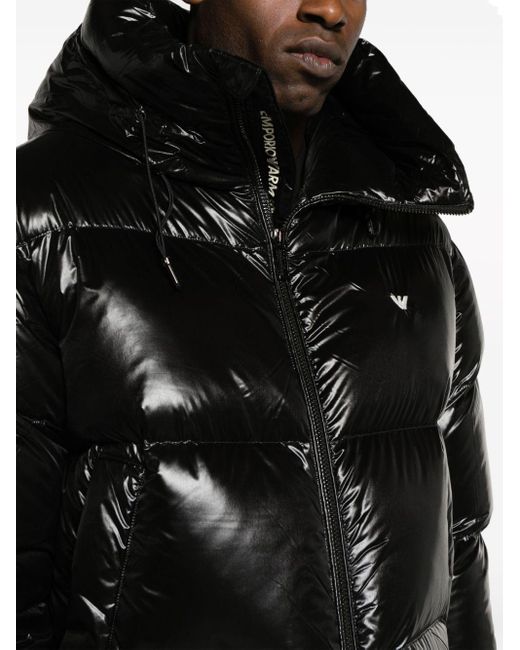 Emporio Armani Black Nylon Down Jacket for men