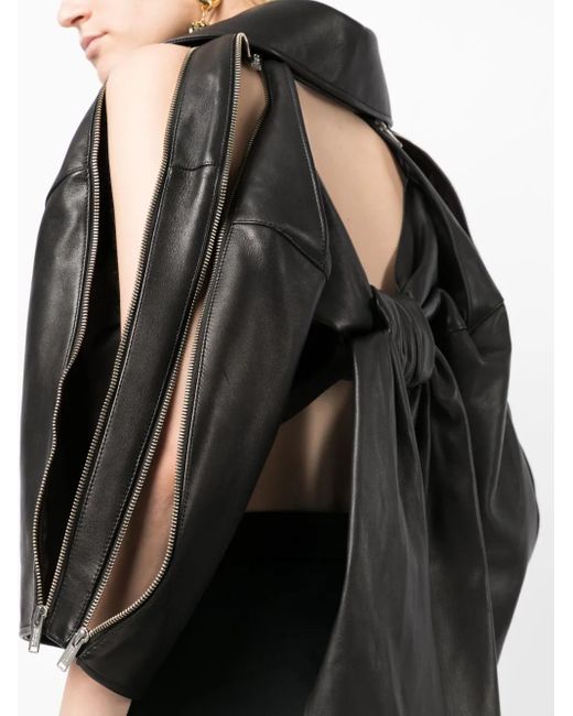 Undercover Black Cut-Out Biker Jacket