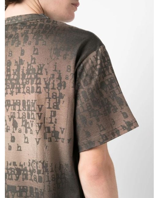 Camiseta con logo estampado M I S B H V de hombre de color Gray