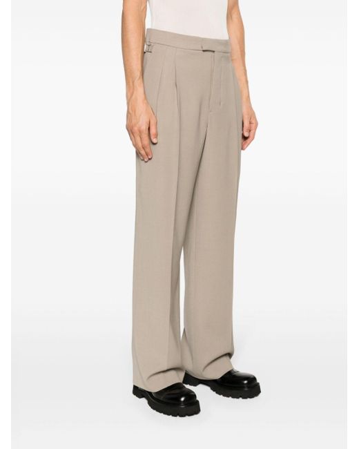 AMI Natural Tailored Wide-leg Trousers for men