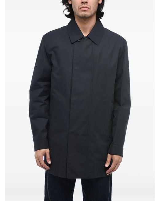 Corneliani Blue Hidden-Button Overshirt for men