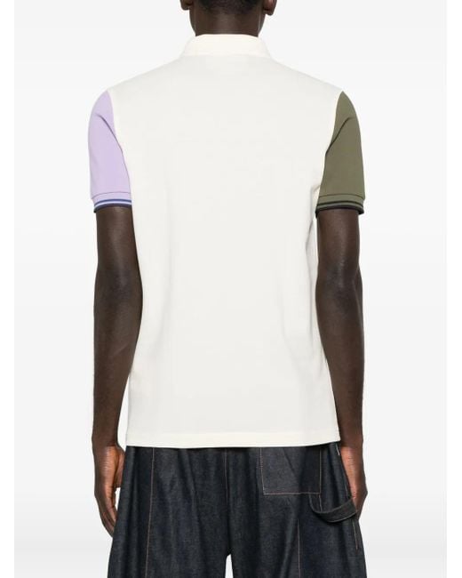 Comme des Garçons X Fred Perry Poloshirt Met Colourblocking in het White voor heren