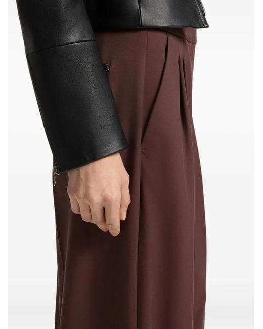 HUGO Purple Wide-Leg-Hose Mit Bundfalten