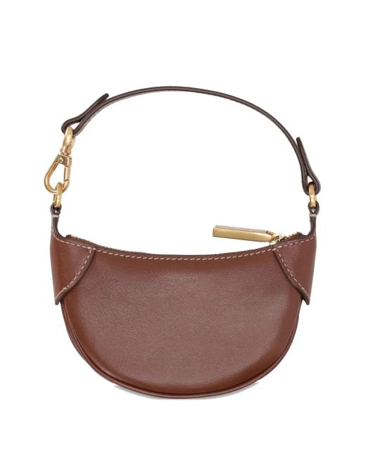 Polo Ralph Lauren Brown Zip Leather Shoulder Bag