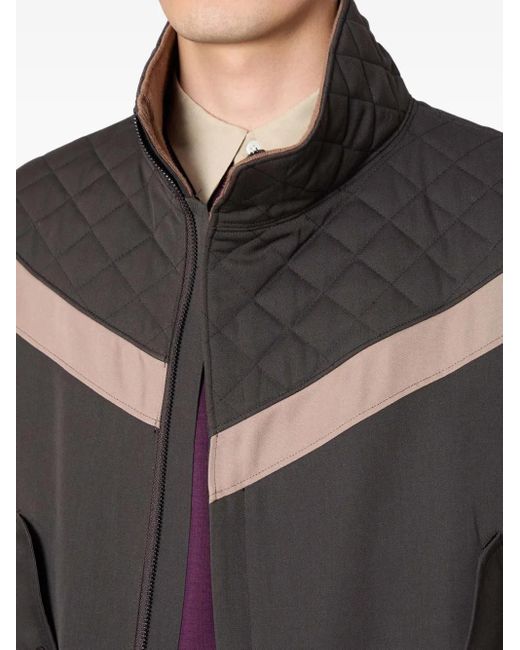 Kolor Gray Quilted Panelled Jacket for men