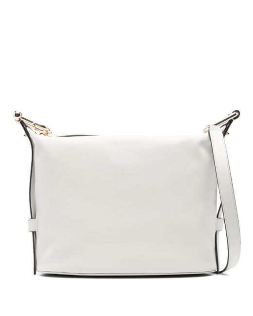 Furla White Arch-Link Zipped Shoulder Bag