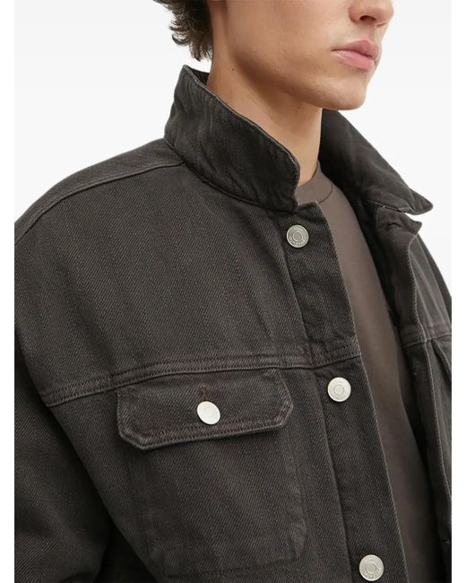Won Hundred Gray Button-Fastening Denim Jacket for men