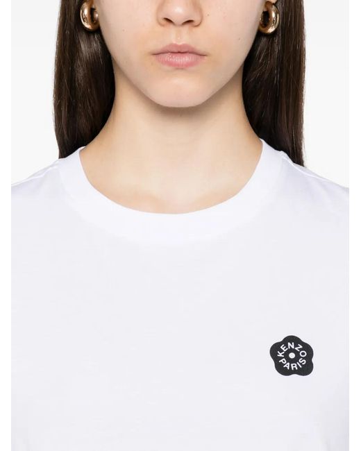 KENZO White Boke Flower 2.0 T-Shirt With Embroidery