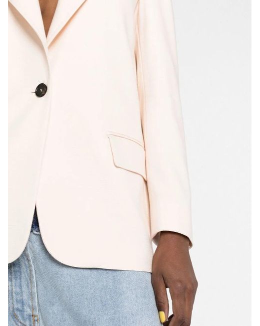 MSGM Natural Single-button Blazer