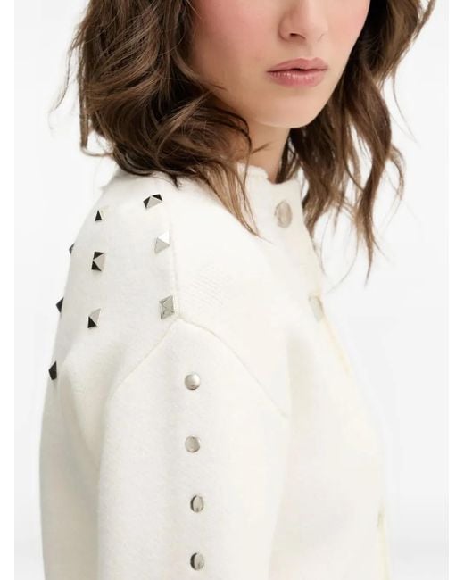Never Fully Dressed White Button Cardigan