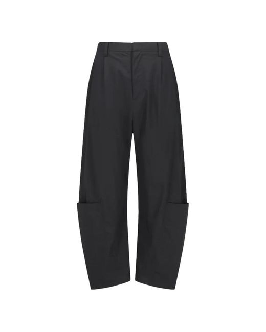 Amomento Black Pocket-Detail Work Trousers for men