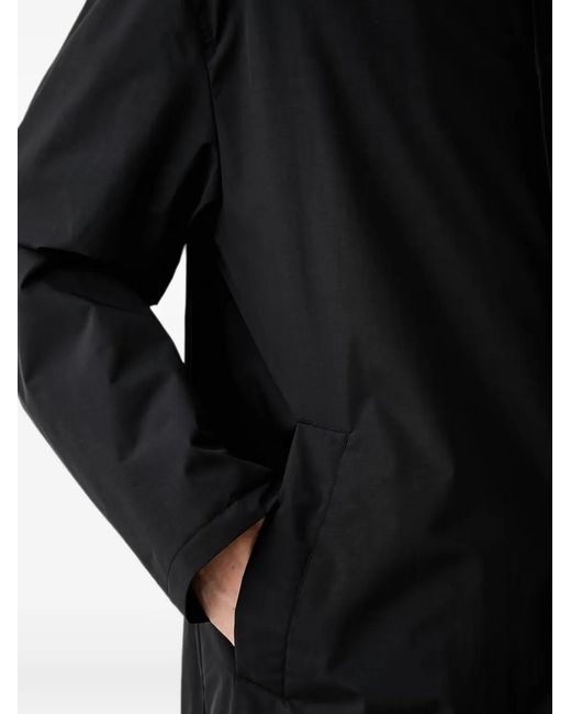 Les Deux Black Quilted-Lining Single-Breasted Coat for men