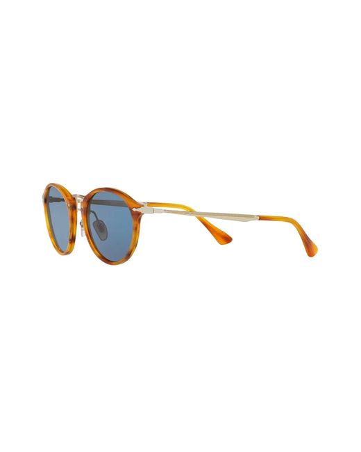 Persol Blue Round-Frame Sunglasses