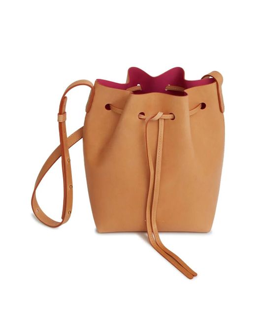 Mansur Gavriel Brown Mini Sac Seau En Cuir