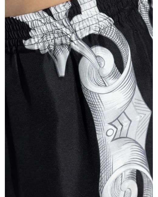 Versace Architectural Baroque Seidenshorts in Black für Herren