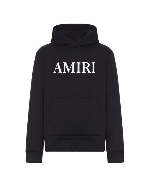 Amiri Black Logo-Print Hoodie for men