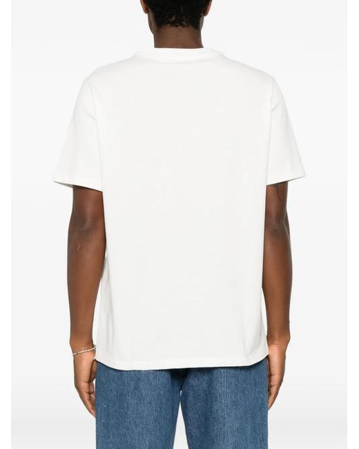 A.P.C. White Rue Madame Logo-Embroidered T-Shirt