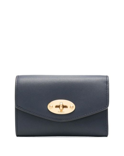 Mulberry Blue Darley Folded Multi-Card Wallet