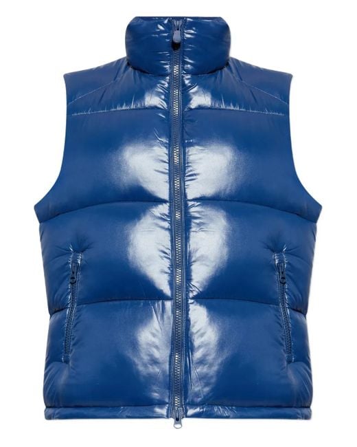 Save The Duck Blue Ailantus Padded Zip-Up Jacket for men