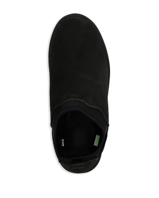 Suicoke Black Suede Slippers for men