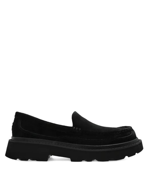 メンズ Ugg Ascot プラットフォーム スエードローファー Black