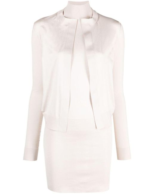 Fendi White Open-front Knitted Cardigan